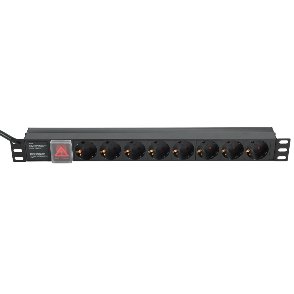 1U アルミニウム ケース Schuko ユーロ使用 16A PDU