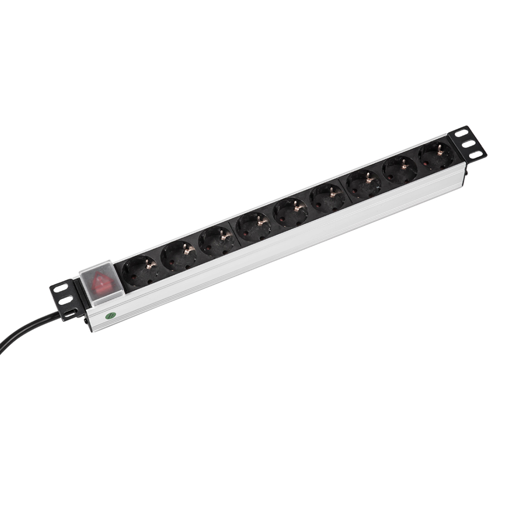 1U アルミニウム ケース Schuko ユーロ使用 16A PDU