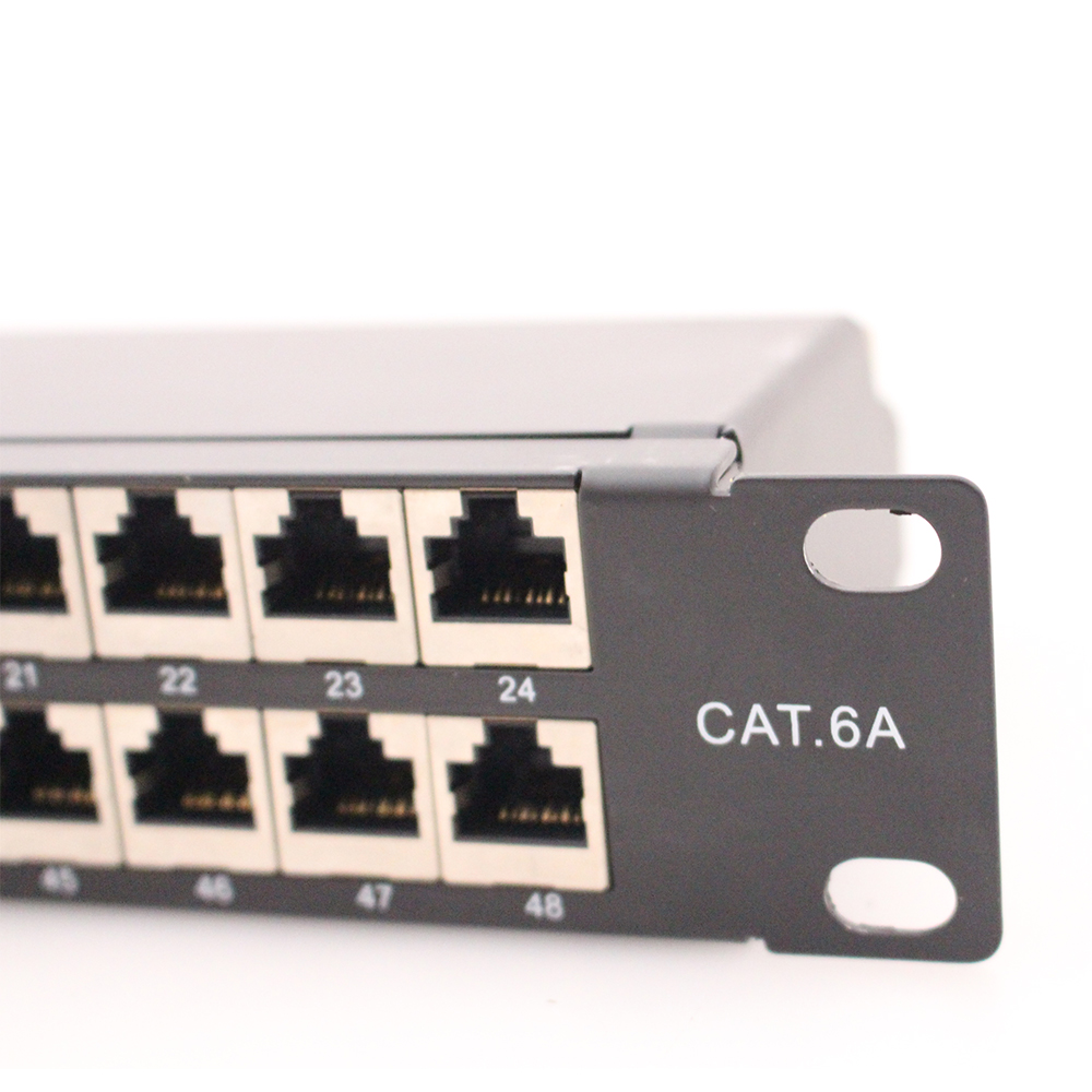 Cat6A FTP 48ポート パッチ パネル 1U