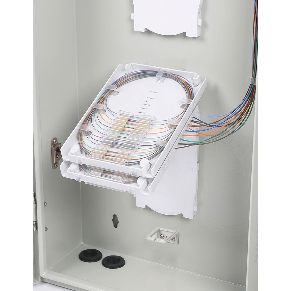 48 コア壁取り付け型光ファイバー配線フレーム | FTTHおよびテレコム用屋内ファイバーパッチパネル